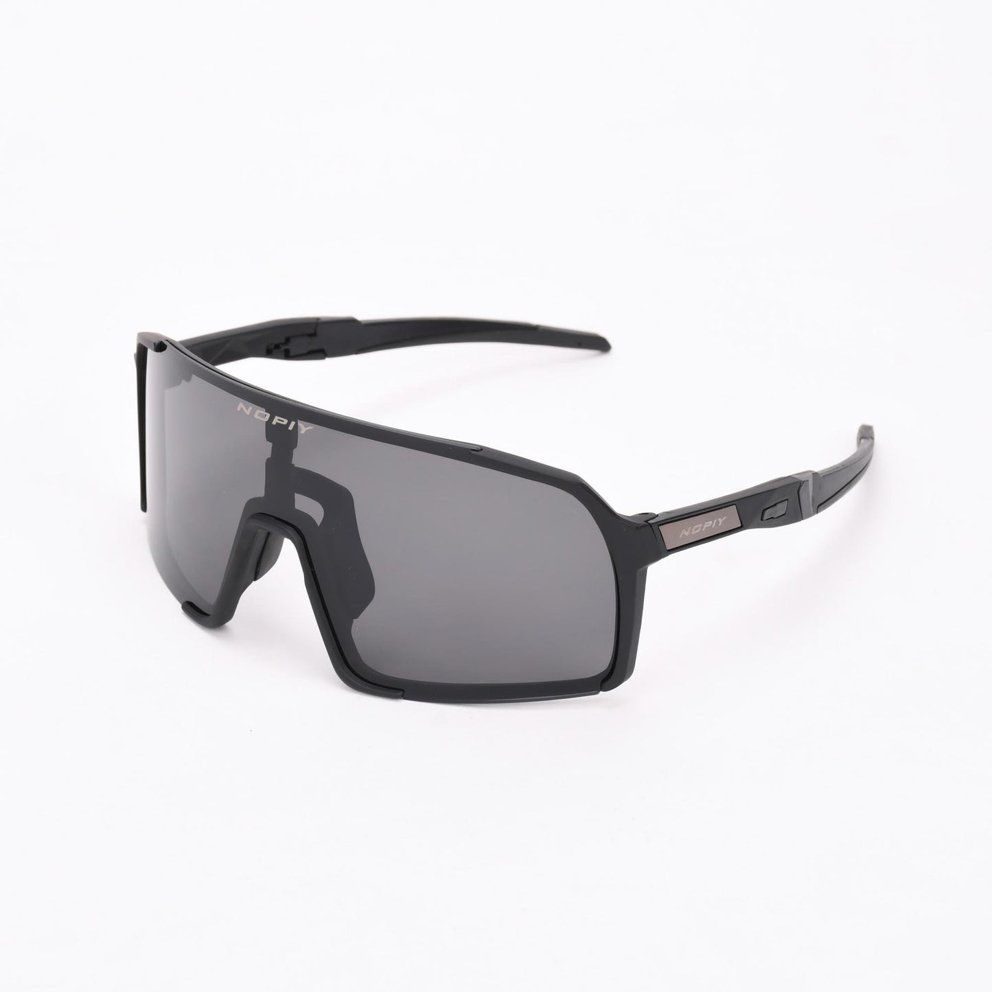 Fietsbril NOPIY Olwyn Zwart met Zwarte Lens - Nopiy