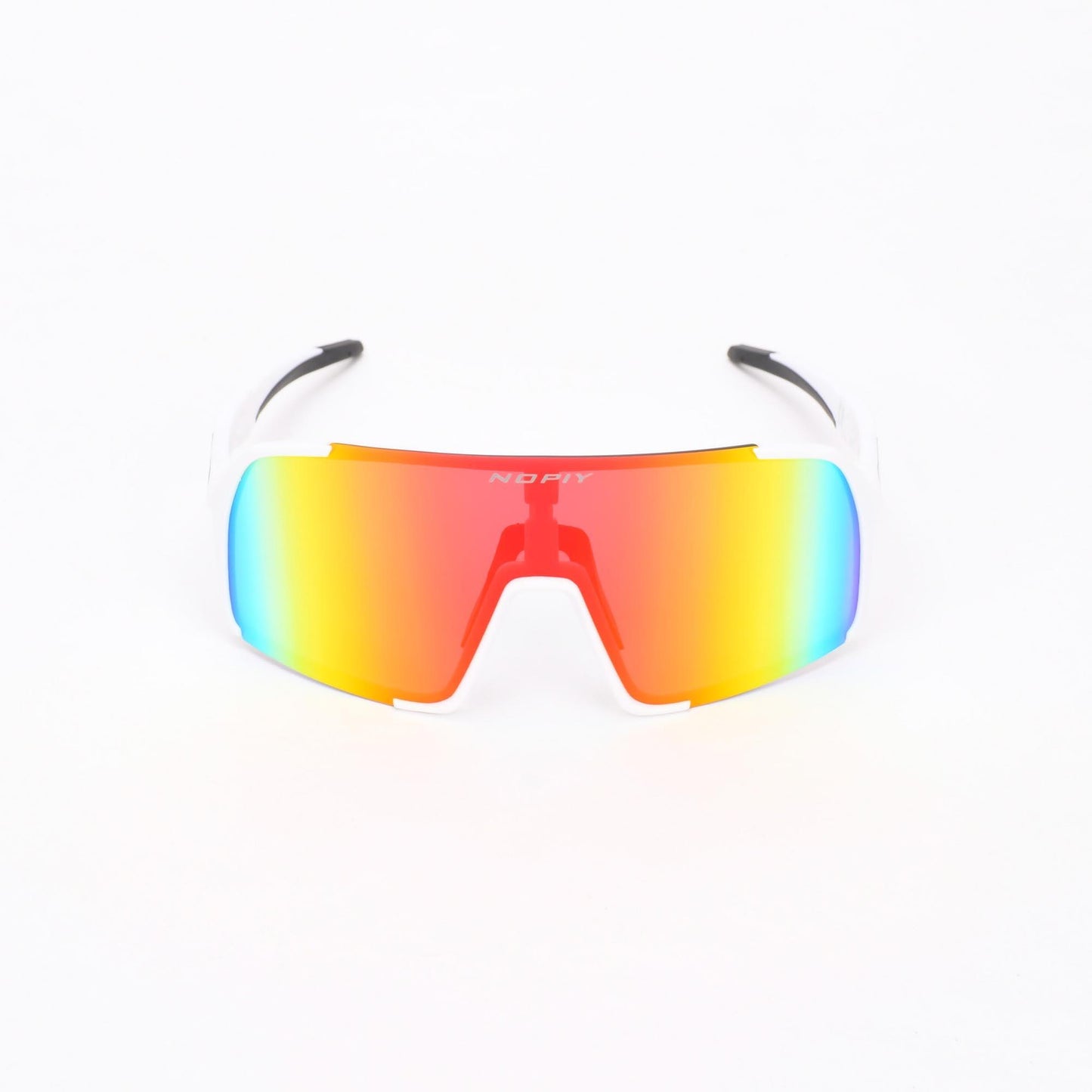 Fietsbril NOPIY Olwyn Wit met Rode Lens - Nopiy
