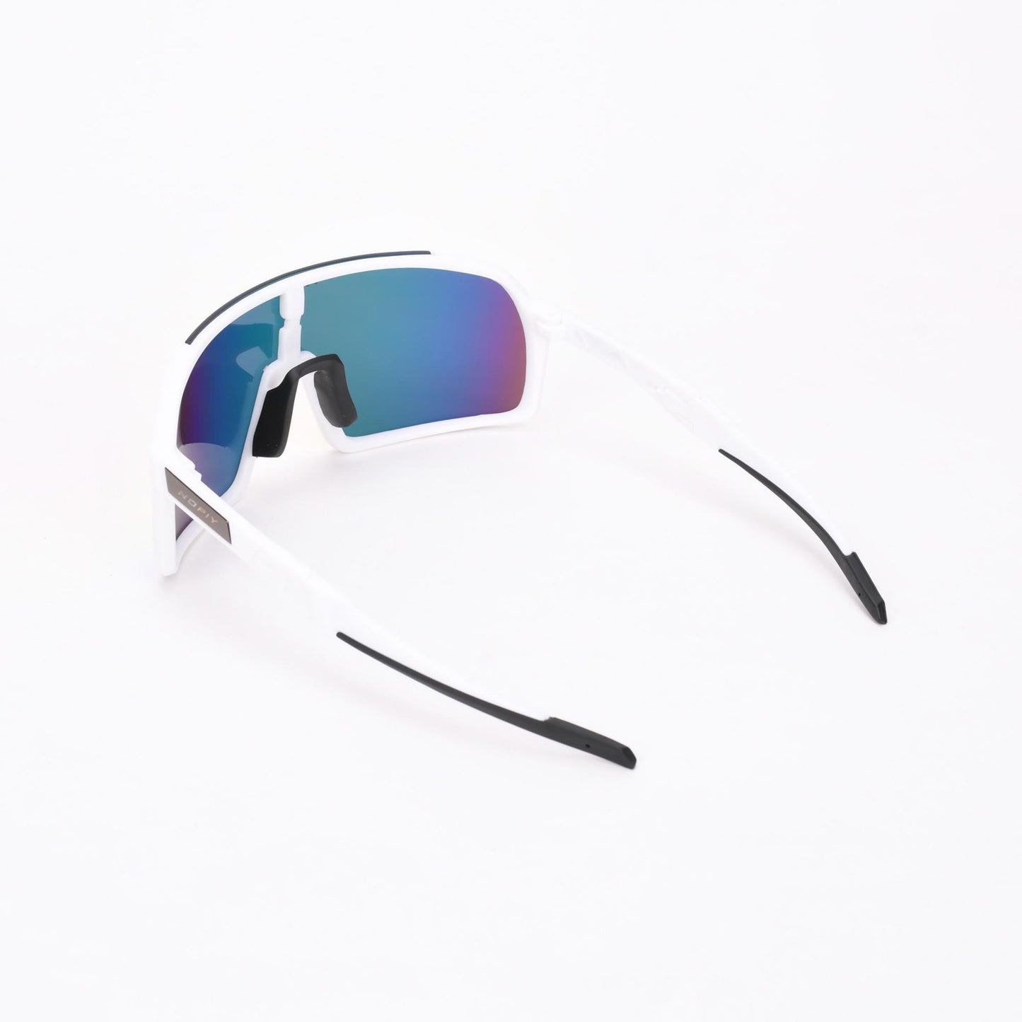 Fietsbril NOPIY Olwyn Wit met Rode Lens - Nopiy