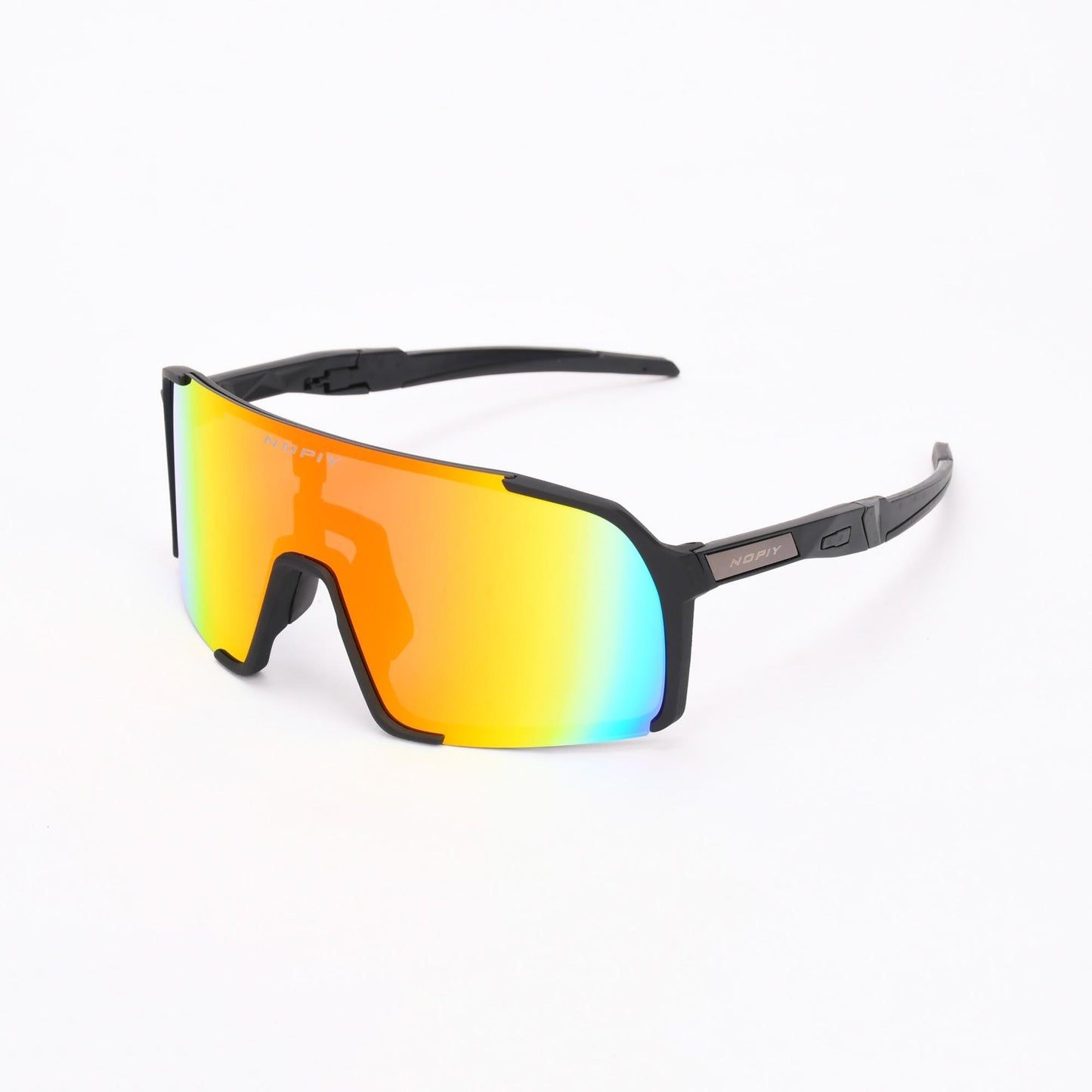 Fietsbril NOPIY Olwyn Zwart met Rode Lens - Nopiy