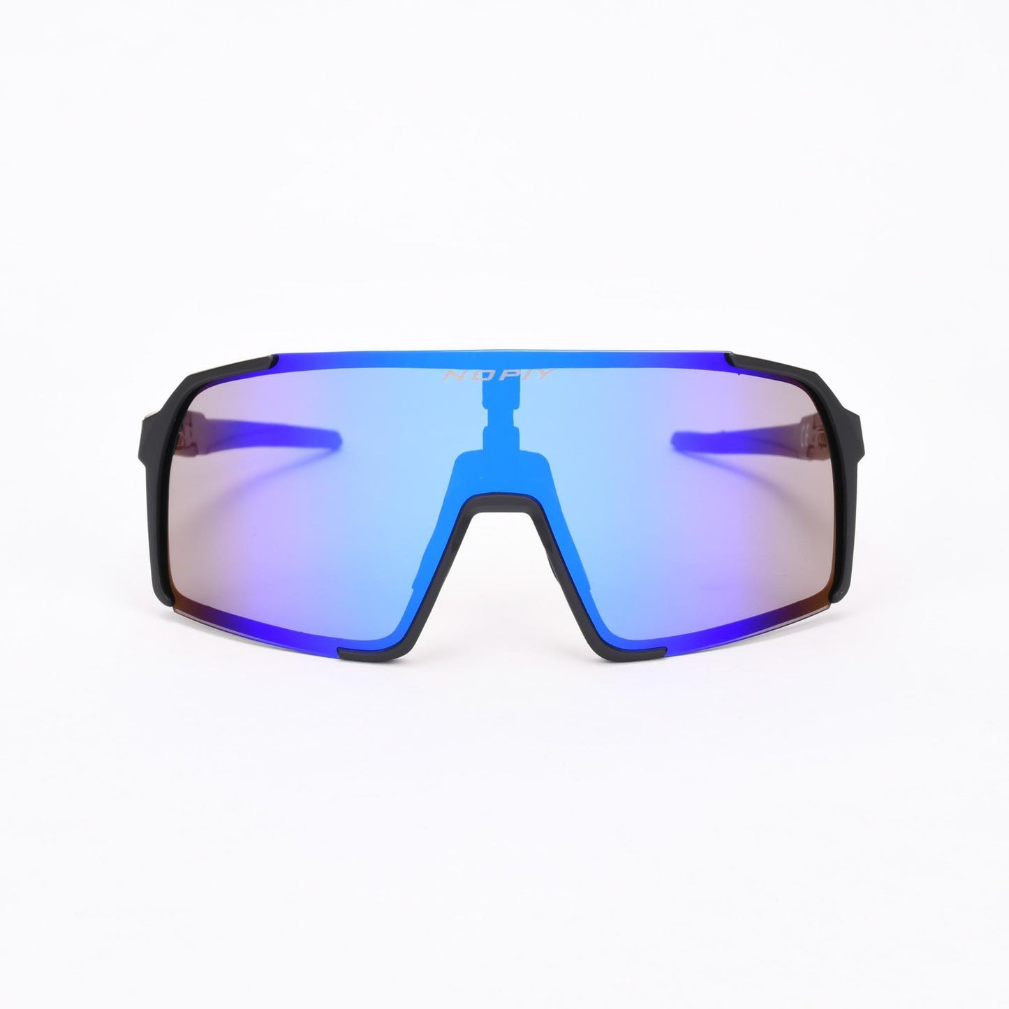 Fietsbril NOPIY Olwyn Zwart met Blauwe Lens - Nopiy