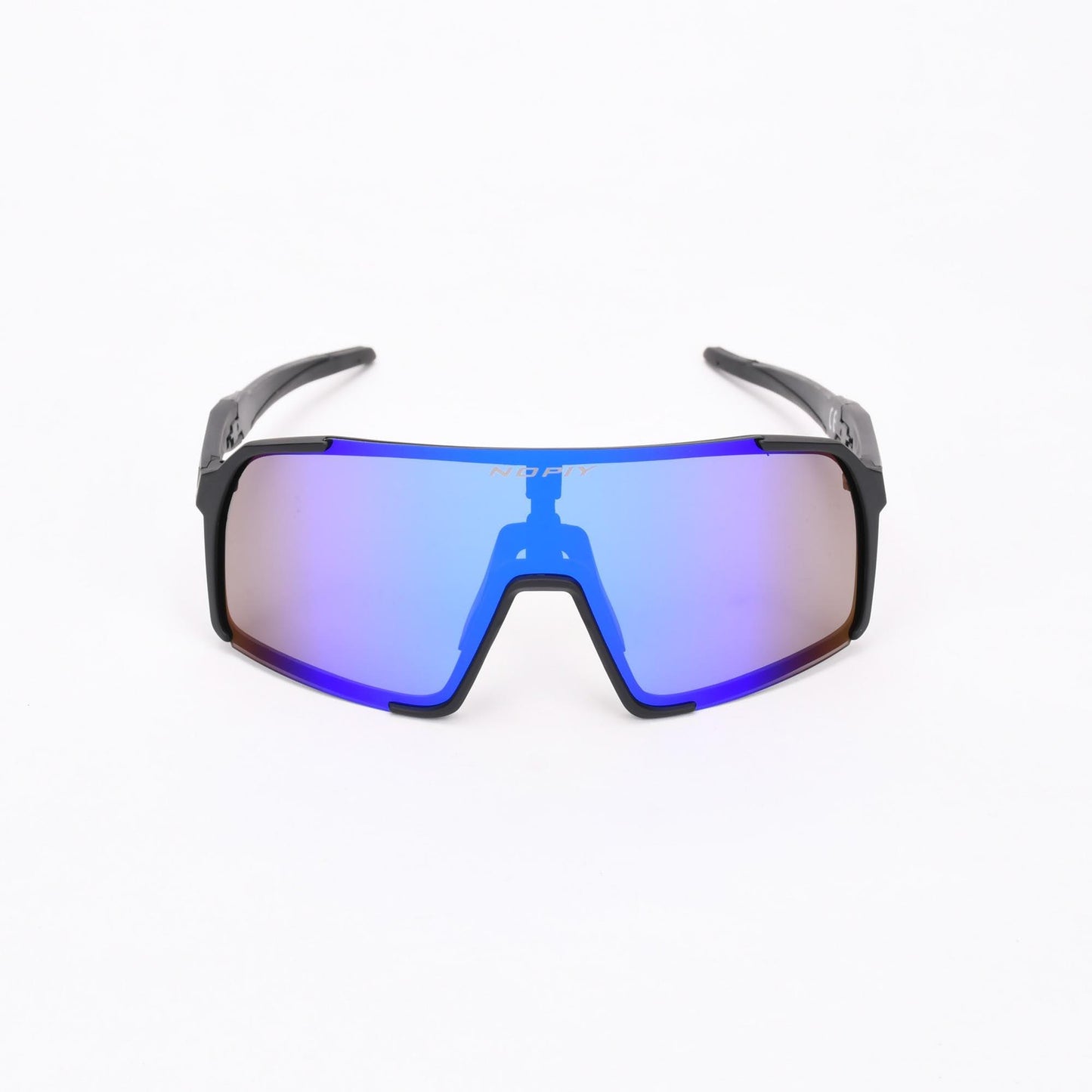Fietsbril NOPIY Olwyn Zwart met Blauwe Lens - Nopiy