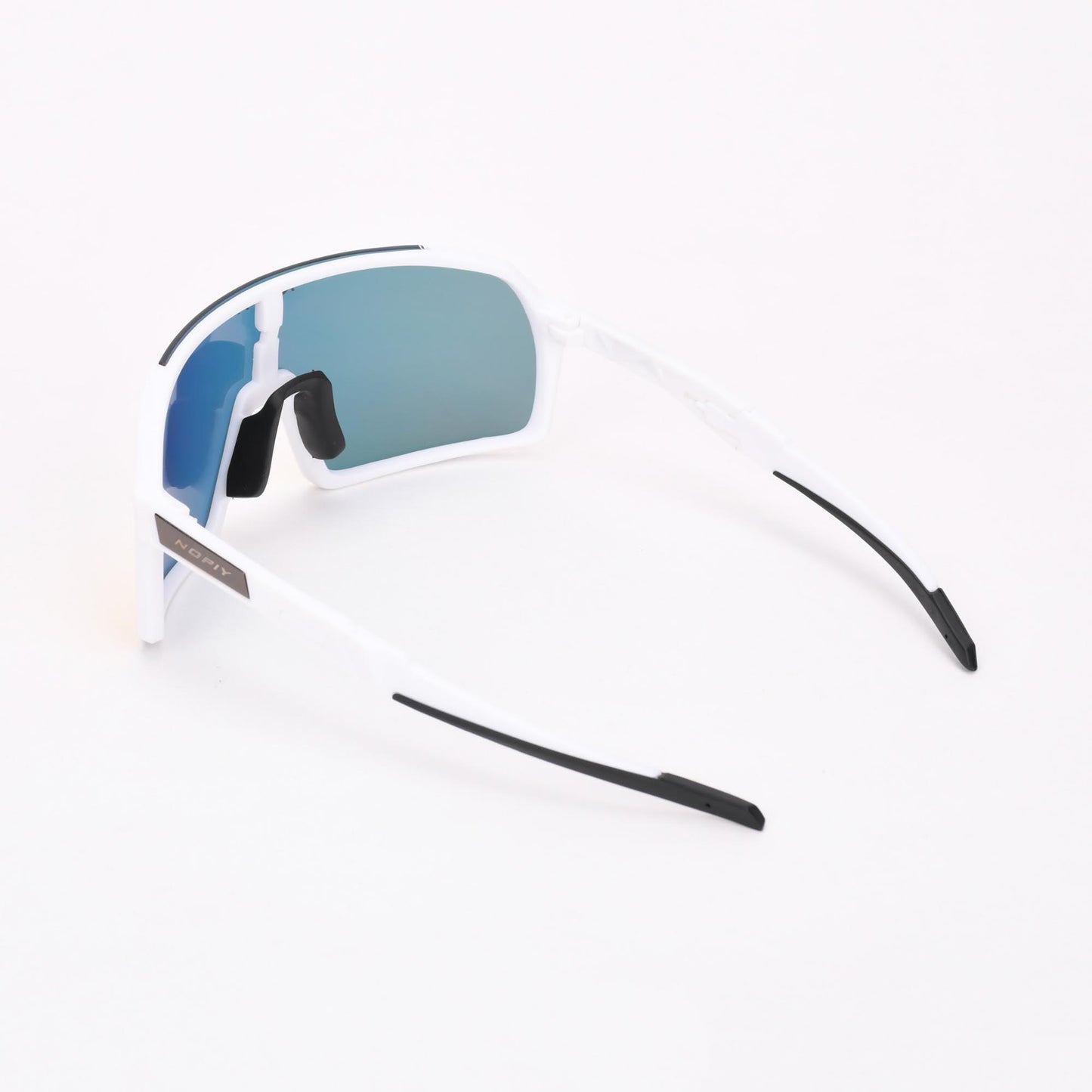 Fietsbril NOPIY Olwyn Wit met Vol Rode Lens - Nopiy