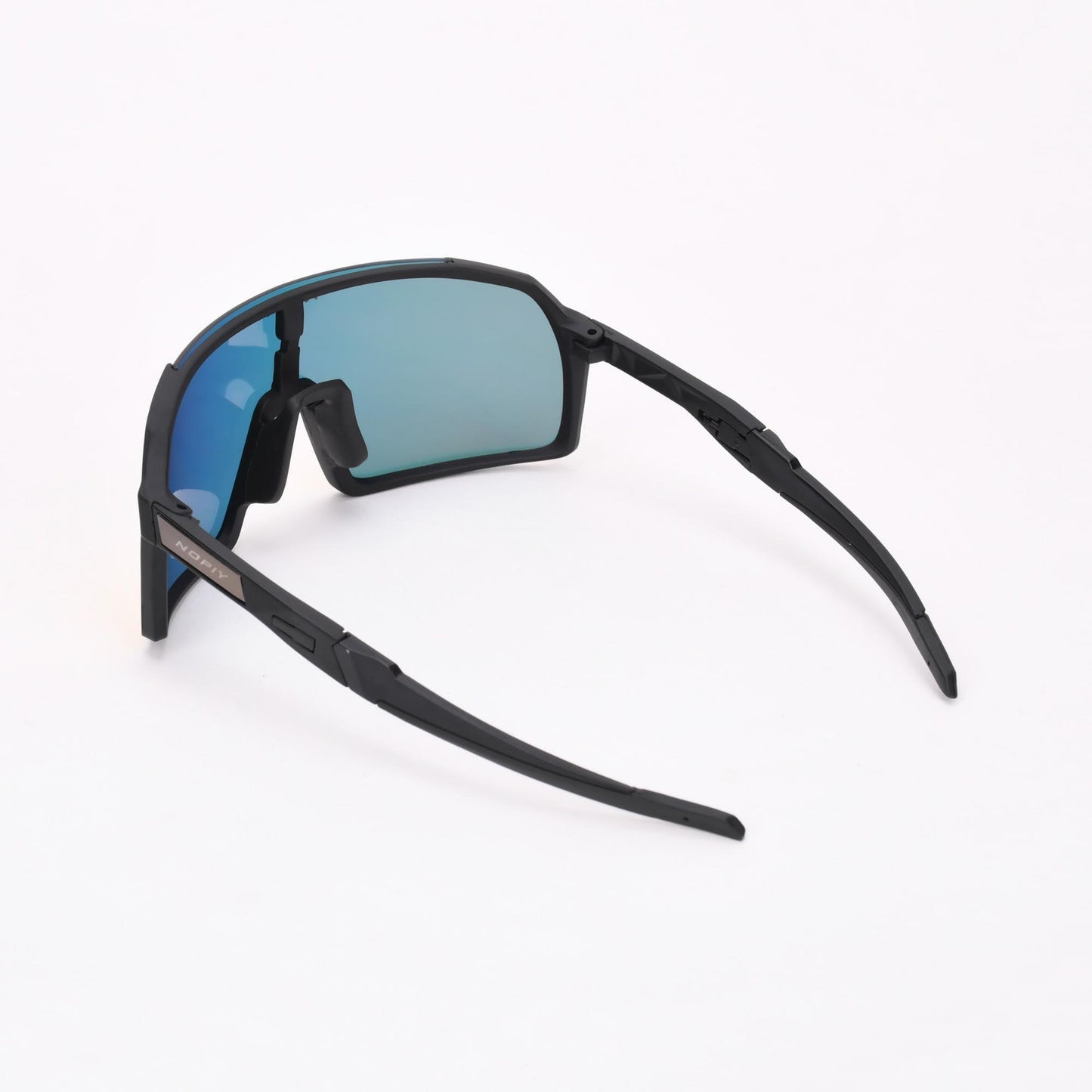 Fietsbril NOPIY Olwyn Zwart met Vol Rode Lens - Nopiy