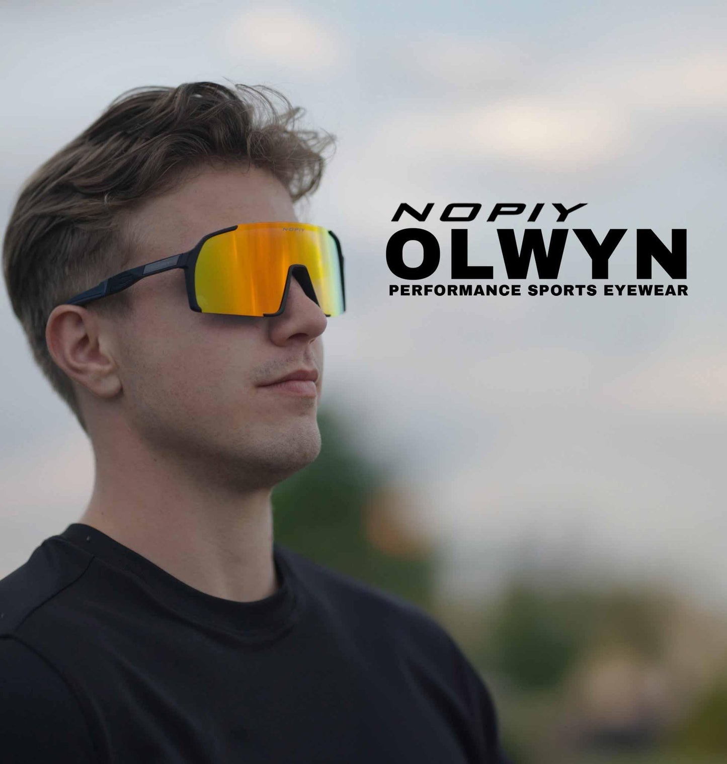 Fietsbril NOPIY Olwyn Zwart met Zwarte Lens - Nopiy